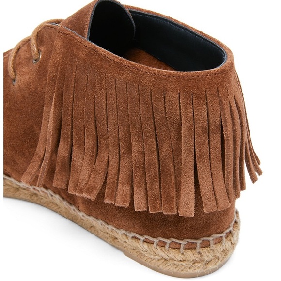 Saint Laurent Fringe Suede Lace-Up Espadrilles - Picture 12 of 12